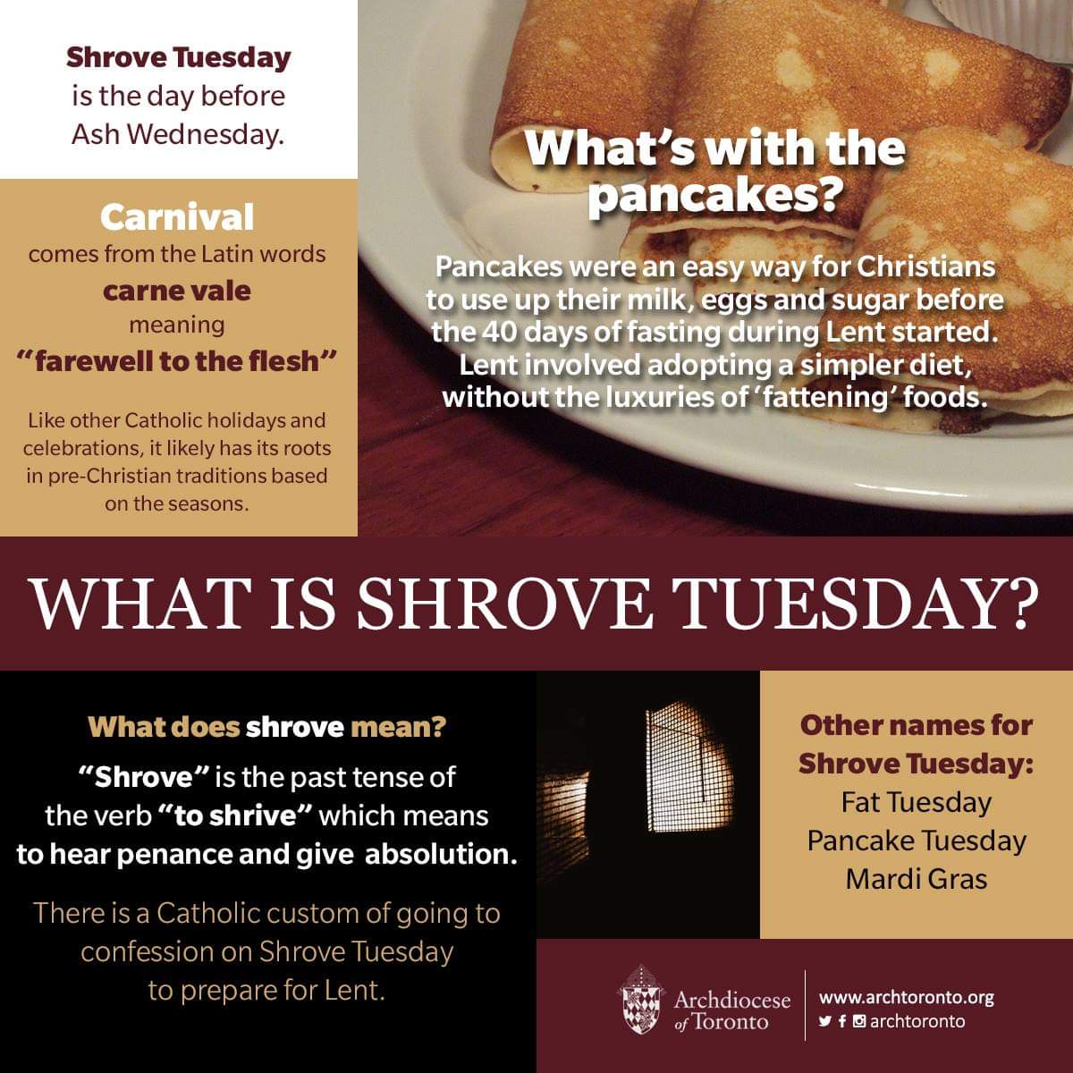 It’s Shrove Tuesday! The Tuesday before Ash Wednesday is known as Shrove Tuesday. More information in the infographic! #ALCDSBFormed #ALCDSBMYSP