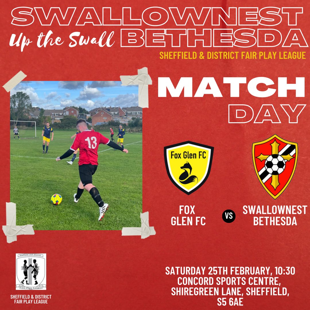 Swallownest_'s tweet photo. Another away day for us this weekend to play league leaders Fox Glen. #UpTheSwall https://t.co/1i1LtU3JLq