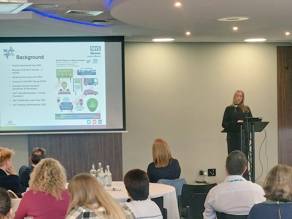 NHS_WCA's tweet photo. Next up, we hear from Claire Marsh, SACT Project Lead, who describes how she has had to address some of the workforce challenges as part of her SACT Closer to Home project to ensure increasing demand, can be met by a fully trained Cancer #WCAWorkforce https://t.co/jpyiVgTx0b