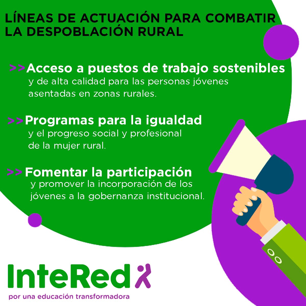 InteredAragon's tweet photo. Terminamos el análisis de los motivos que han 
llevado a la despoblación de los pueblos y la España vaciada con unas últimas 3 líneas de actuación. 🗣
·
#intered #mundorural #empleojoven #despoblacion
#oportunidadlaboral https://t.co/tmeHIF4Biq