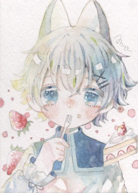 見て見て見て本当に本当に可愛い!!!!!この子達お祝いに描いてもらった嬉しすぎる(  ;  ·̫  ;  )  