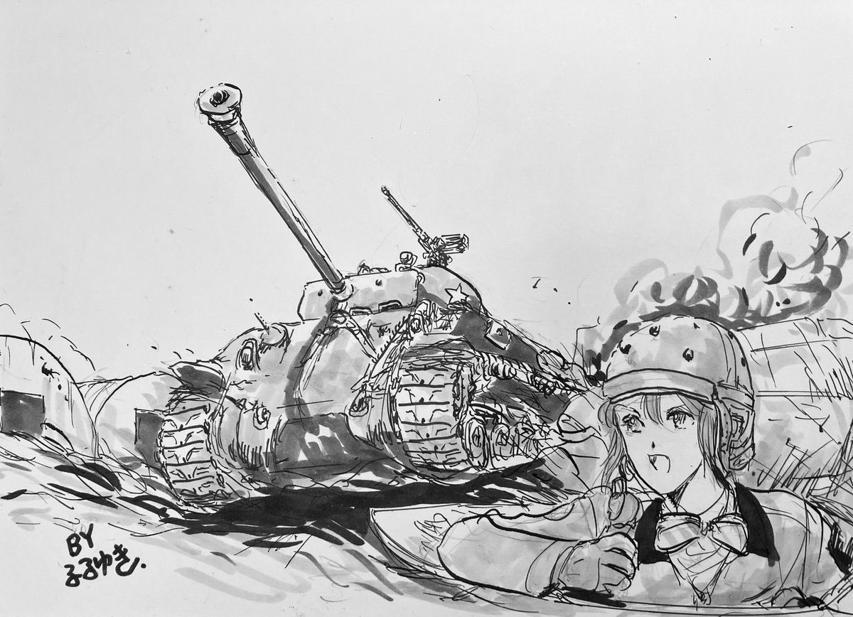 考えてみると松本零士先生の戦場漫画でよく出る戦車はM4シャーマンだ。
洋の東西で各戦線に投入されたから自然なこと…大戦後半から末期が舞台の物語が多いので、イージー・エイトがけっこう姿を見せる。 