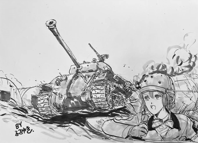 考えてみると松本零士先生の戦場漫画でよく出る戦車はM4シャーマンだ。洋の東西で各戦線に投入されたから自然なこと…大戦後半から末期が舞台の物語が多いので、イージー・エイトがけっこう姿を見せる。 