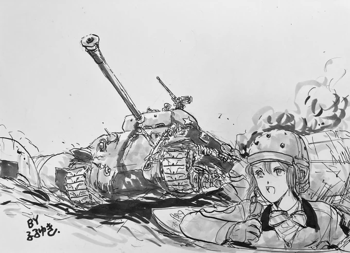 考えてみると松本零士先生の戦場漫画でよく出る戦車はM4シャーマンだ。
洋の東西で各戦線に投入されたから自然なこと…大戦後半から末期が舞台の物語が多いので、イージー・エイトがけっこう姿を見せる。 
