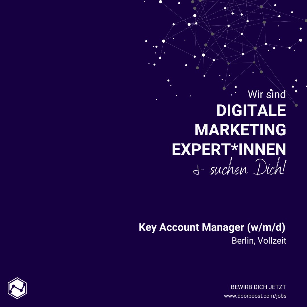 Wir stellen ein!

Digitale Marketing Expert/in beim Marktführer im digitalen Marketing für Marken, Hersteller und Handelspartner von Küchen, Möbel und Haushaltsgeräten. Bewirb dich jetzt auf unserer Webseite doorboost.com/jobs

#wirsuchendich #jobsuche #onlinemarketing