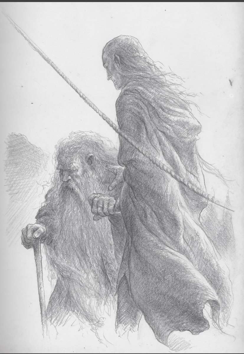 __Imladris__'s tweet photo. Legolas y Gimli llegando a Valinor. Tras la muerte de Aragorn, los dos últimos miembros de la Compañia del Anillo abandonaron la Tierra Media.

🎨TurnerMohan https://t.co/QEF3iaHbkF