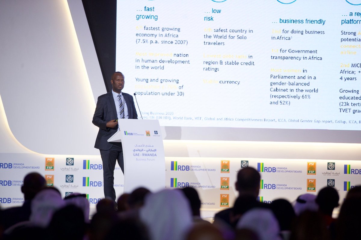 PSF_Rwanda's tweet photo. In order to deepen the existing trade and investment relationship, our CEO @GoodRuzibiza signed an MOU with Abu Dhabi Chamber of commerce. This will help to facilitate and ease doing business between both countries. #PSFInUAE https://t.co/w9IPXkx2sy