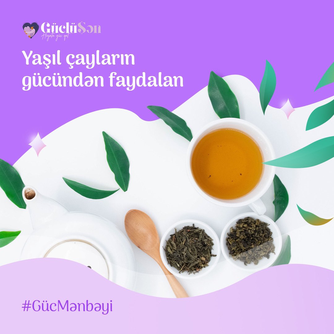 GucluSen_'s tweet photo. Süd vəzi xərçəngi ilə mübarizədə yaşıl çaylar güc mənbəyin olacaq! 🫖

Sən də xərçənglə mübarizənə dad qatmaq üçün yaşıl çaylara üstünlük verməyi unutma. Nuş olsun! 💪😉 https://t.co/EO4G56dlNR