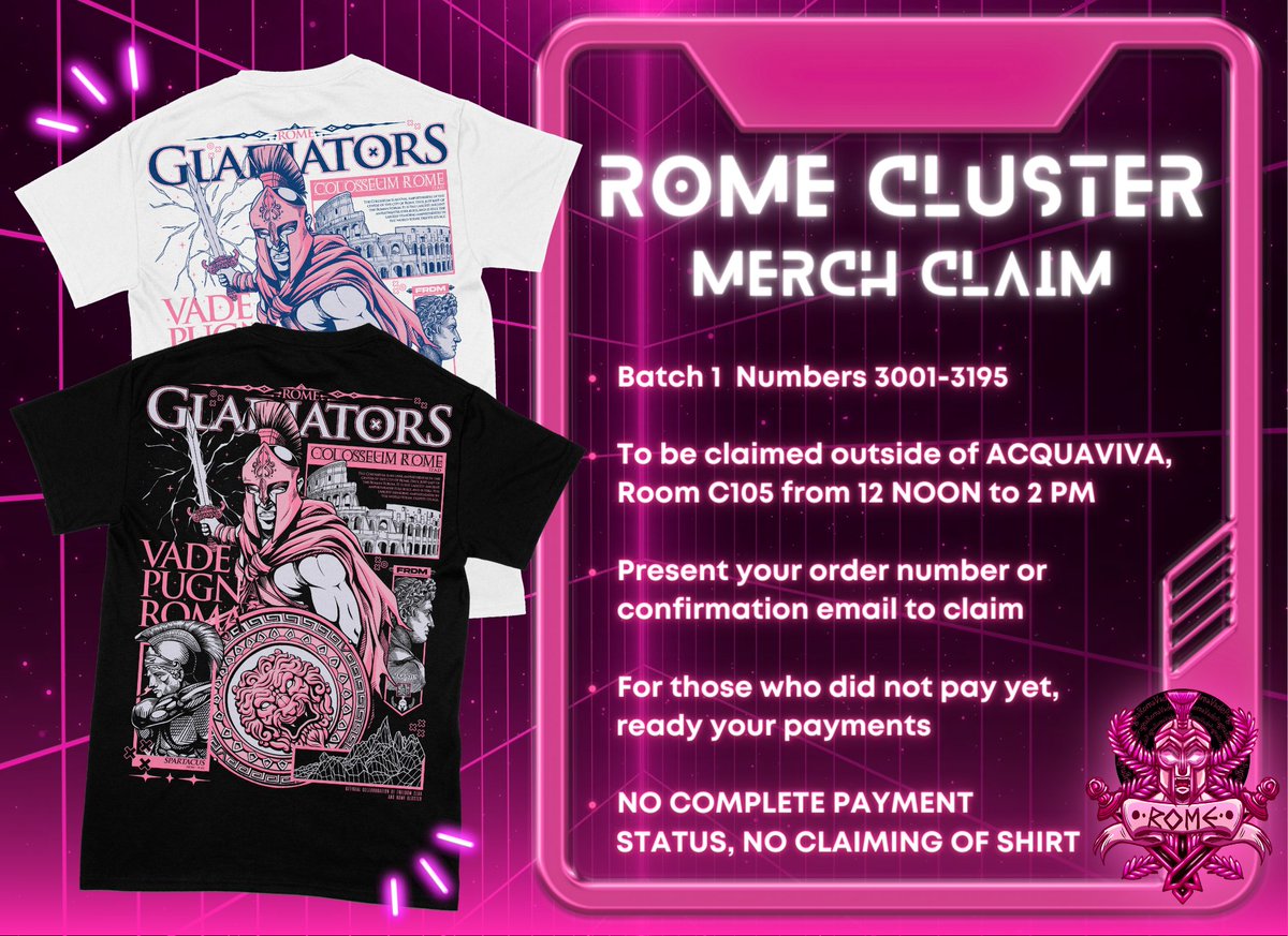 TheRomeCluster's tweet photo. 𝐓𝐀𝐋𝐊 𝐓𝐇𝐀𝐓 𝐓𝐀𝐋𝐊! | Release for the first batch of the cluster merch will now be of realism! Tell me one more time. 𝐑𝐄𝐋𝐄𝐀𝐒𝐄 𝐅𝐎𝐑 𝐓𝐇𝐄 𝐅𝐈𝐑𝐒𝐓 𝐁𝐀𝐓𝐂𝐇 𝐎𝐅 𝐓𝐇𝐄 𝐂𝐋𝐔𝐒𝐓𝐄𝐑 𝐌𝐄𝐑𝐂𝐇 𝐖𝐈𝐋𝐋 𝐁𝐄 𝐓𝐎𝐌𝐎𝐑𝐑𝐎𝐖! Please take note of the https://t.co/XONHSgHqKc