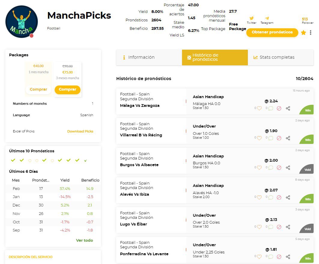 Bet2Earn's tweet photo. Se está quedando buen mes de Febrero por el servicio de @ManchaPicks ⚽️🇪🇸

📈 57.4% de Yield
💰 14.9 Uds en Febrero

✅ 8% de yield en 2600 picks

👉 Seguible en todas las bookies 🏦
👉 100% liquido 💦

Contrata YA aquí 🛒 https://t.co/8Co45W1CnU https://t.co/3m5LT0Fk8J