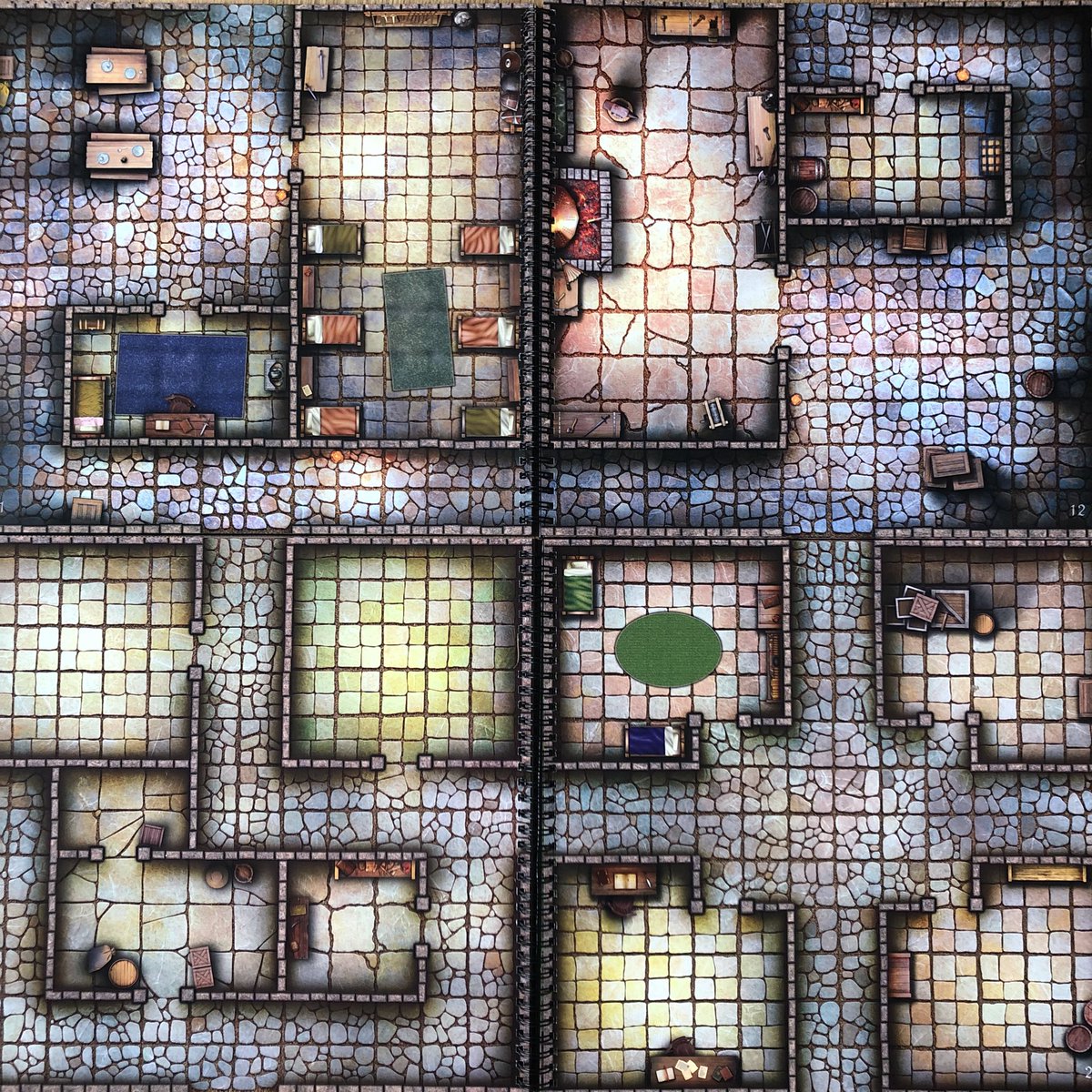 LokeBattlemats's tweet image. Some of my favourite combinations from our brand new map books Castles, Crypts &amp;amp; Caverns! Where will the adventure take you? #dnd #rpgmaps #battlemap
