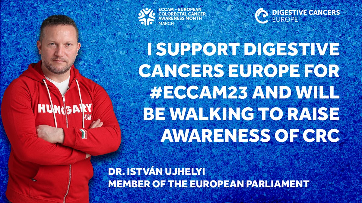 istvan_ujhelyi's tweet image. I will be walking to raise awarness of CRC. 
eccam2023.digestivecancers.eu 
#CRC #DCE #awareness #walk