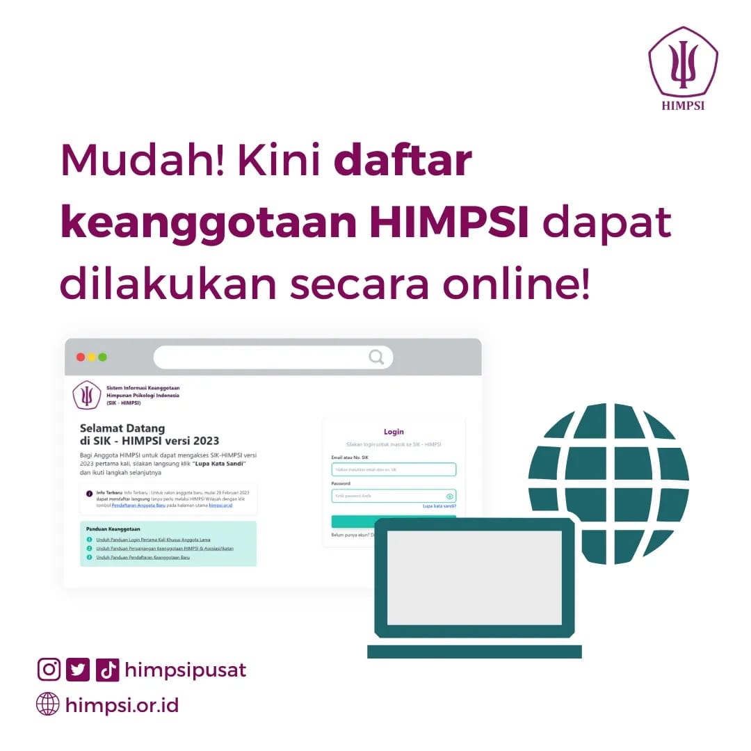 himpsipusat's tweet photo. Untuk mendaftar keanggotaan HIMPSI pastikan Anda adalah lulusan Psikologi ya, karena ini merupakan syarat utama pendaftaran.
#HIMPSI
#HIMPSIPUSAT
#HIMPSIadalahKITA https://t.co/qZD2cU5Gkq