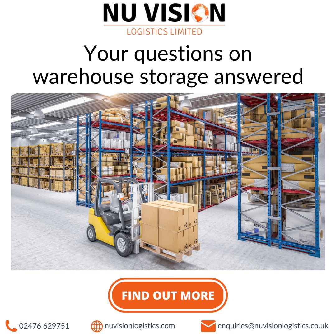 NuVisionLtd's tweet photo. Warehouse storage is a popular logistics service used by businesses to help improve their supply chain. Want to find out more about warehouse storage? Click below for answers to the most common questions
https://t.co/AvauCLYyfH

#warehousesolutions #logisticssolutions #warehouse https://t.co/UXwpq7NkFe