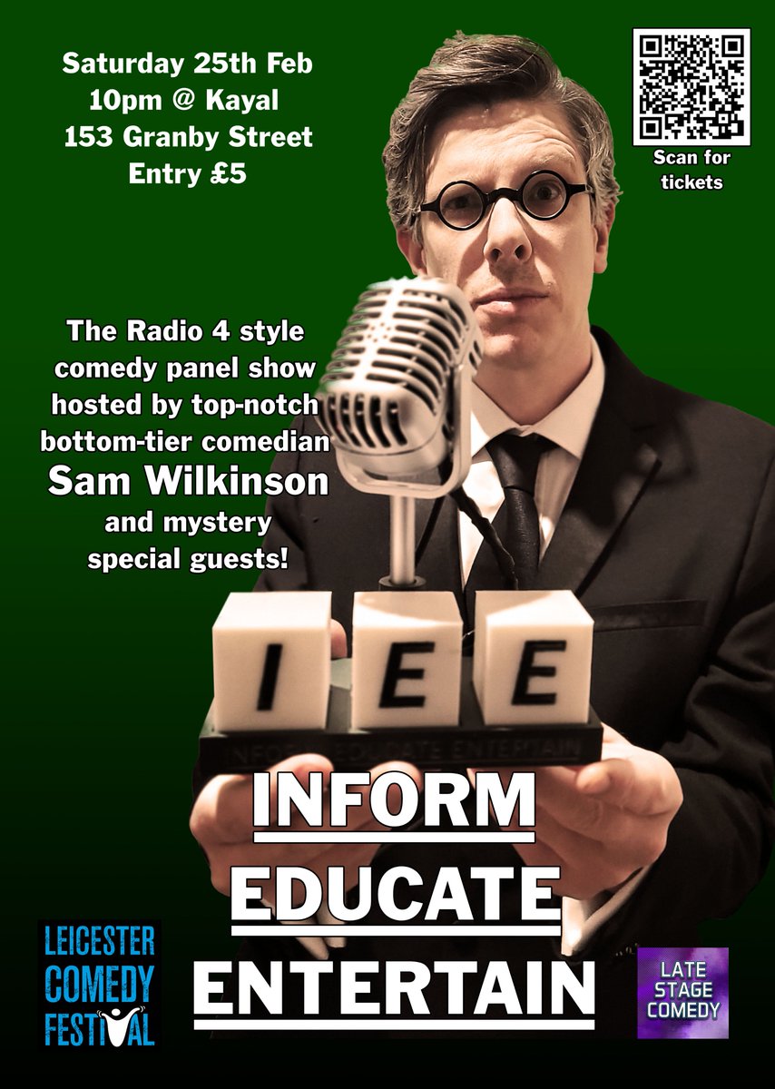 Coming this Saturday to <a href="/latestagecomedy/">Late Stage Comedy - Leicester Comedy Festival '24!</a> at <a href="/LeicsComedyFest/">Leicester Comedy Festival</a>!

When did you last see a horse? What links Gordon Ramsay and swearing? For the answers to these and more come see the best BBC panel show that the BBC don't want!

25th Feb - 10pm - Kayal - £5 comedy-festival.co.uk/event/inform-e…