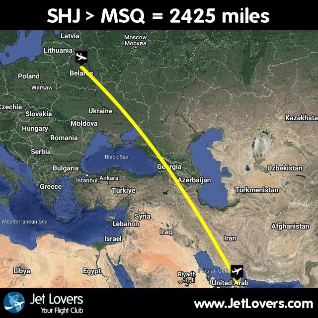 My flight #19 on #JetLovers: SHJ > MSQ - another 2425 miles in the air! jetlovers.com/profile/16723/…