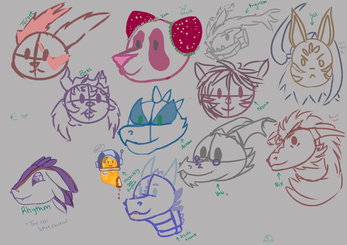 Just some late night doodles in @TogeTechnical’s discord server. Had a lot of fun just drawing 
#digitalart #distraction #furryart #furryfriends #furryartist