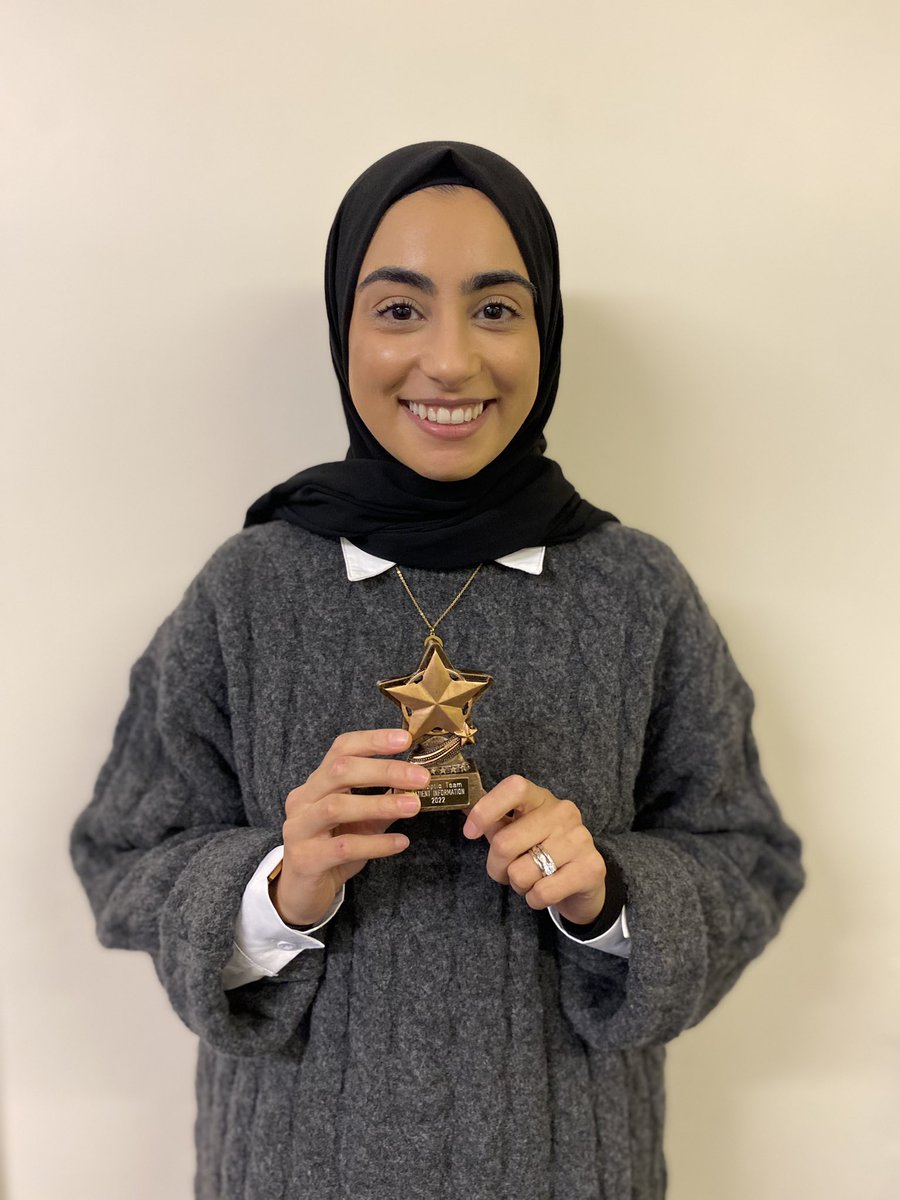 Meet Ayesha one of our Specialist Orthoptists, you may recognise her as part of our Stroke & ABI Team… Ayesha is also our ‘Patient Information’ Superstar 🤩 & truly deserved an award for all her hard work during 2022 👏🏼 🌟 #orthoptist #teamrecognition