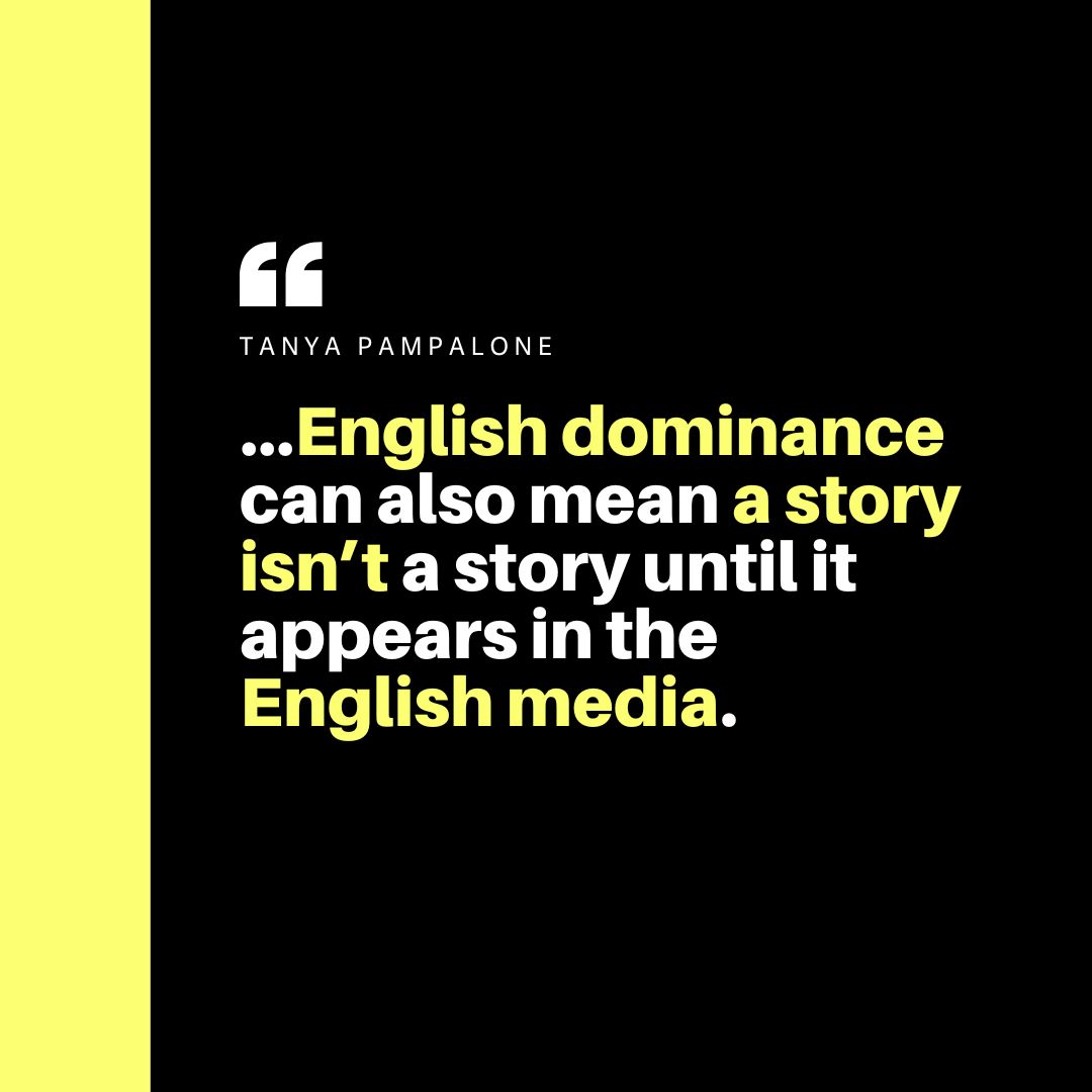 unbiasthenews's tweet photo. A quick reminder, on #InternationalMotherLanguageDay that English isn't the only language worth it. Also, because a story isn't in English or a journalist doesn't speak it as their mother tongue does not mean that their stories don't deserve to be told (period) #media #diversity https://t.co/n6E517idIO
