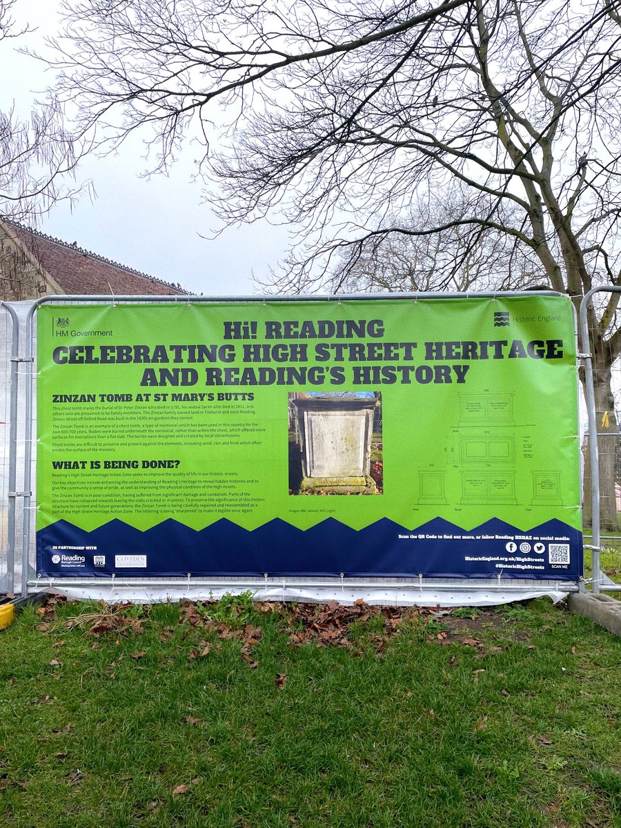 hshaz_reading's tweet photo. Works are underway to clean monuments within the Town Centre as a part of the HSHAZ! Head over to Reading Minster and Market Place to see the new colourful banners providing a bit of history on each statue. @ReadingCouncil @HistoricEngland @ClivedenConserv #rdguk #HSHAZReading https://t.co/bp006LUtSt
