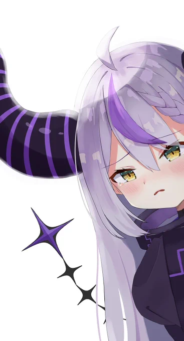 #laplus_artdesu 「ちらっ…」 
