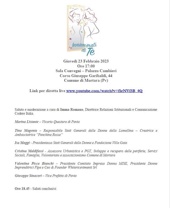 _isamaggi's tweet image. Sempre dalla parte delle donne
23 febbraio ore 17 a #Mortara  #cittadelledonne
Vi aspettiamo
#statigeneralidonne @provinciapavese @Informatore_it @LaraldoIta @qnazionale @qn_giorno 
#alleanzadelledonne
