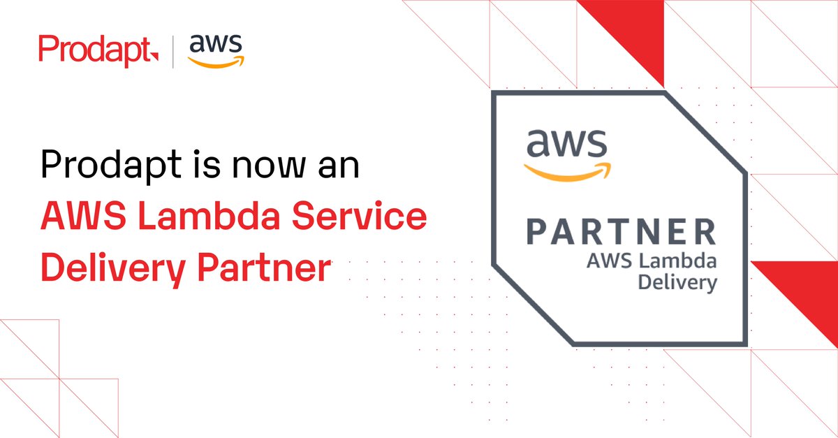 Prodapt (@prodapt) on Twitter photo We're excited to announce that we are now an <a href="/awscloud/">Amazon Web Services</a> (AWS) Lambda Service Delivery Partner.
Click here to know more - go.aws/3XHIp0M
#prodapt #acceleratingconnectedness #cloud #serviceproviders #customerexperience #servicedeliverypartner #cloudservices #lambda We're excited to announce that we are now an <a href="/awscloud/">Amazon Web Services</a> (AWS) Lambda Service Delivery Partner.
Click here to know more - go.aws/3XHIp0M
#prodapt #acceleratingconnectedness #cloud #serviceproviders #customerexperience #servicedeliverypartner #cloudservices #lambda