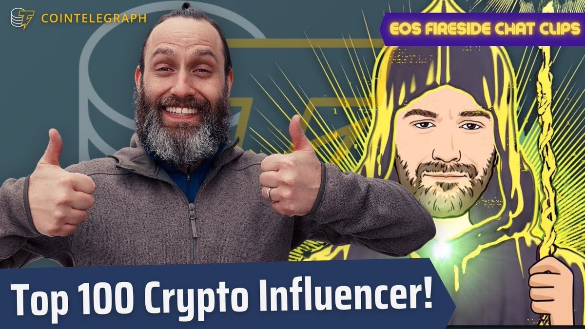#EOS网络基金会 首席执行官 <a href="/yveslarose/"></a> 在 <a href="/Cointelegraph/">Cointelegraph</a> 评选的「加密货币和区块链100大影响者」中排名第46位，这在社区中引起了轰动。这一荣誉让 #EOS再 次成为顶级区块链媒体关注的焦点。

在本周的围炉谈话中，Zack youtube.com/watch?v=jvQYi-…