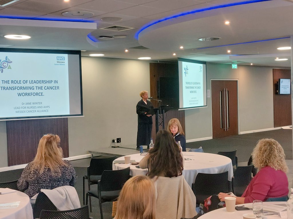 NHS_WCA's tweet photo. Jane Winter, Lead Nurse for the Alliance, talks about the role of leadership in transforming the cancer workforce. #WCAWorkforce https://t.co/GJGKEYrthf