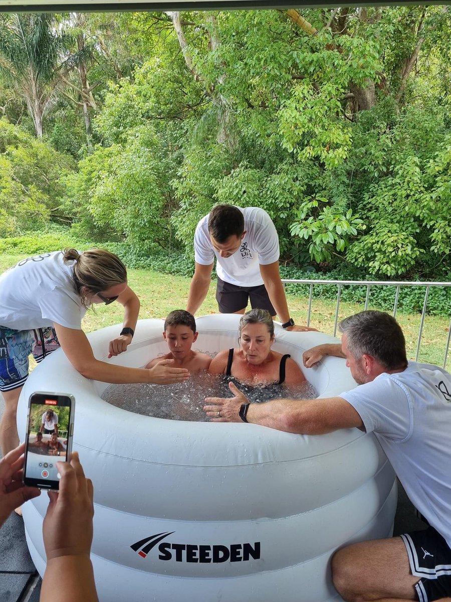 LifeByEight's tweet photo. Happy 1st Birthday to us today 🙌🧊🙌 celebrated with the group of homeschooling boys and their parents in ice baths… powerful day! Powerful work… can’t wait to start travelling Australia with our workshops 🙌 https://t.co/vNGiiA2ic1