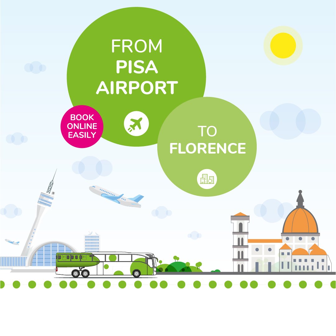 Now you can easily book on flibco.com the bus connection between Pisa Airport and Florence City Center. This connection is operated in collaboration with our partner Caronna Tours and will get you to your flight right on time with up to nine departures per day. 🚌