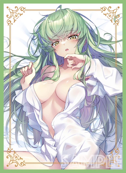 SC2023Spring/エアサンクリ 新作発表㉔シーツー ver.2 の スリーブ(枠が光ってます)  になります!イラストレーターは Hong() 様です。 