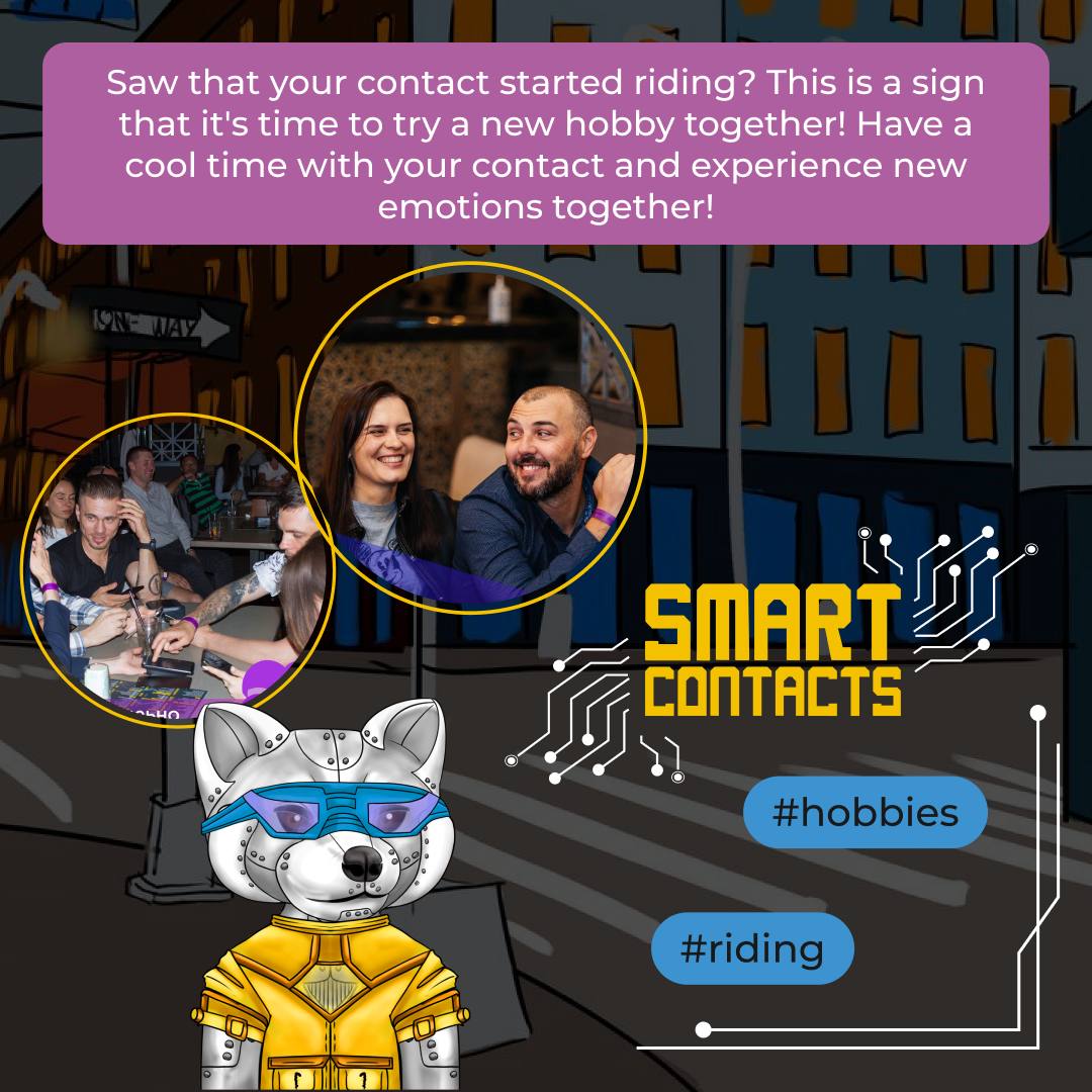 SMARTC0NTACTS's tweet photo. Try something new with SMART C0NTACTS! ๐
Many of us have passions and #hobbies that we are so used to. But what if SMART C0NTACTS helps you #trynew using just your #phonebook? ๐
#search #found_himself #socionic #softskills #hardskills #findvector #findnew #SMARTC0NTACT https://t.co/saFe6QFemj
