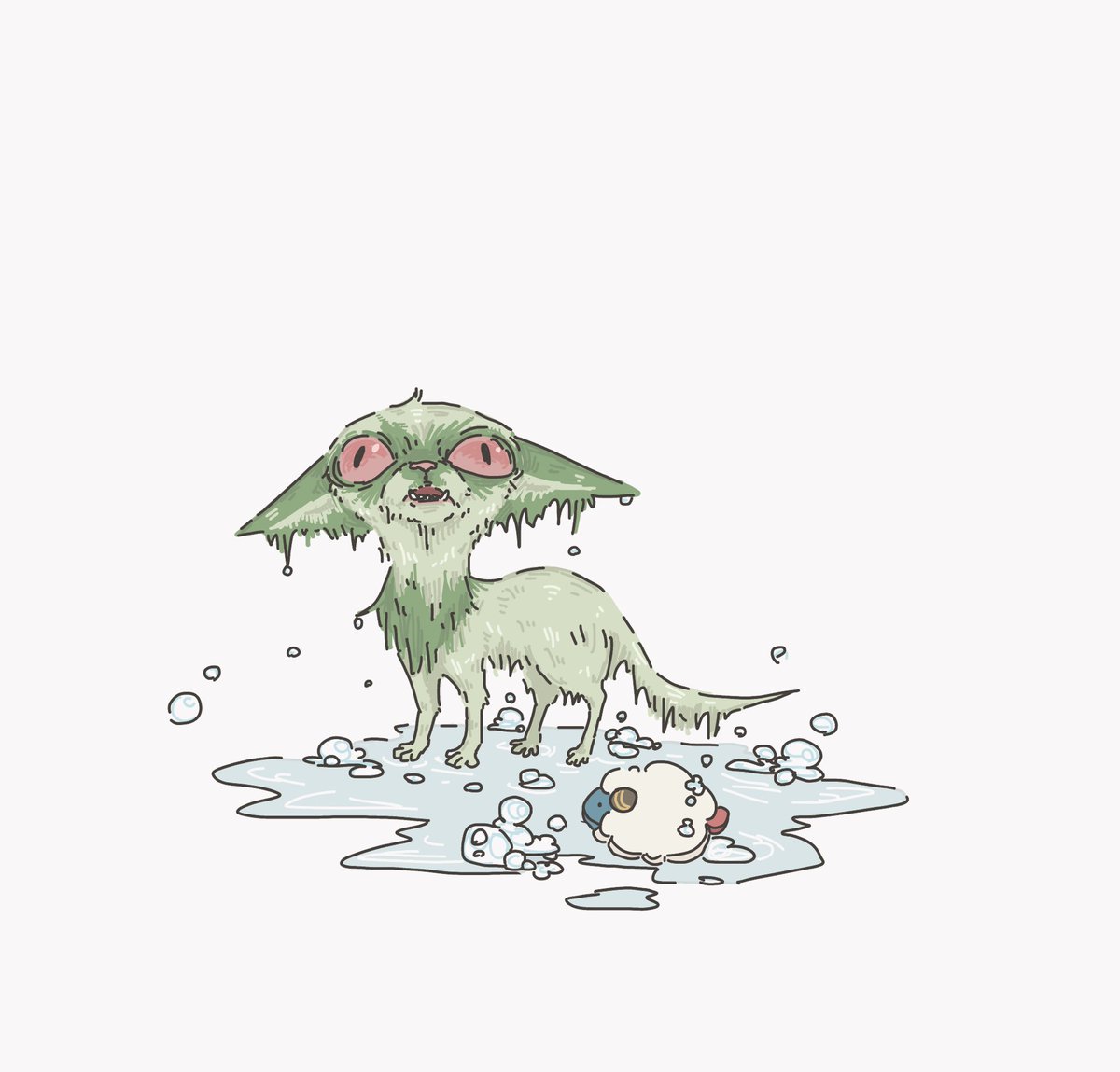 no humans pokemon (creature) white background puddle water wet simple background  illustration images