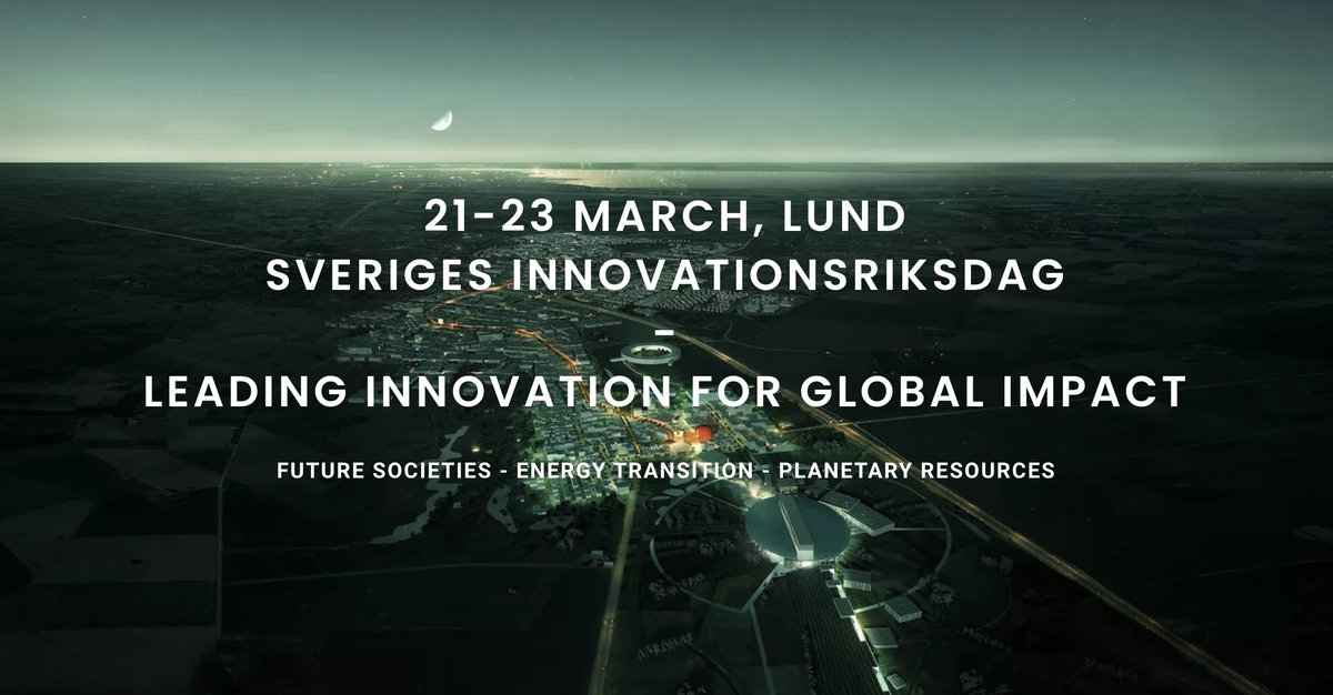 If you want to participate in all three days of #SIR23, we are also able to offer discounted tickets to our network.

Make sure to secure your tickets before March 3: lnkd.in/eyKN5cHi (select 'Clusters of Sweden' when purchasing your ticket)

See you there! 👏
