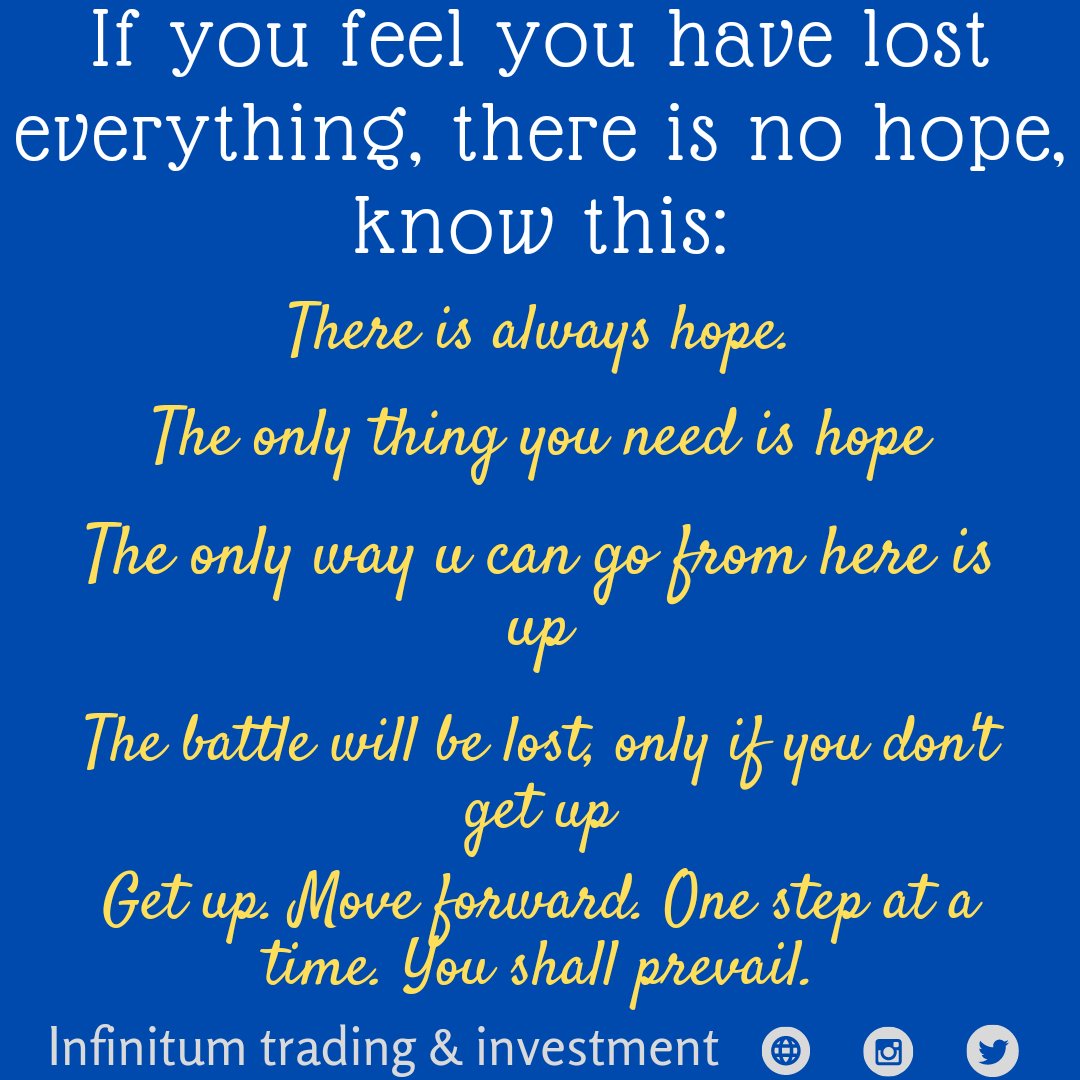 Infinitumtrade's tweet photo. If you feel you have lots everything there is no hope know this..

#stockmarket  #stockindia #stocktobuy #investment https://t.co/dZiUldABA0