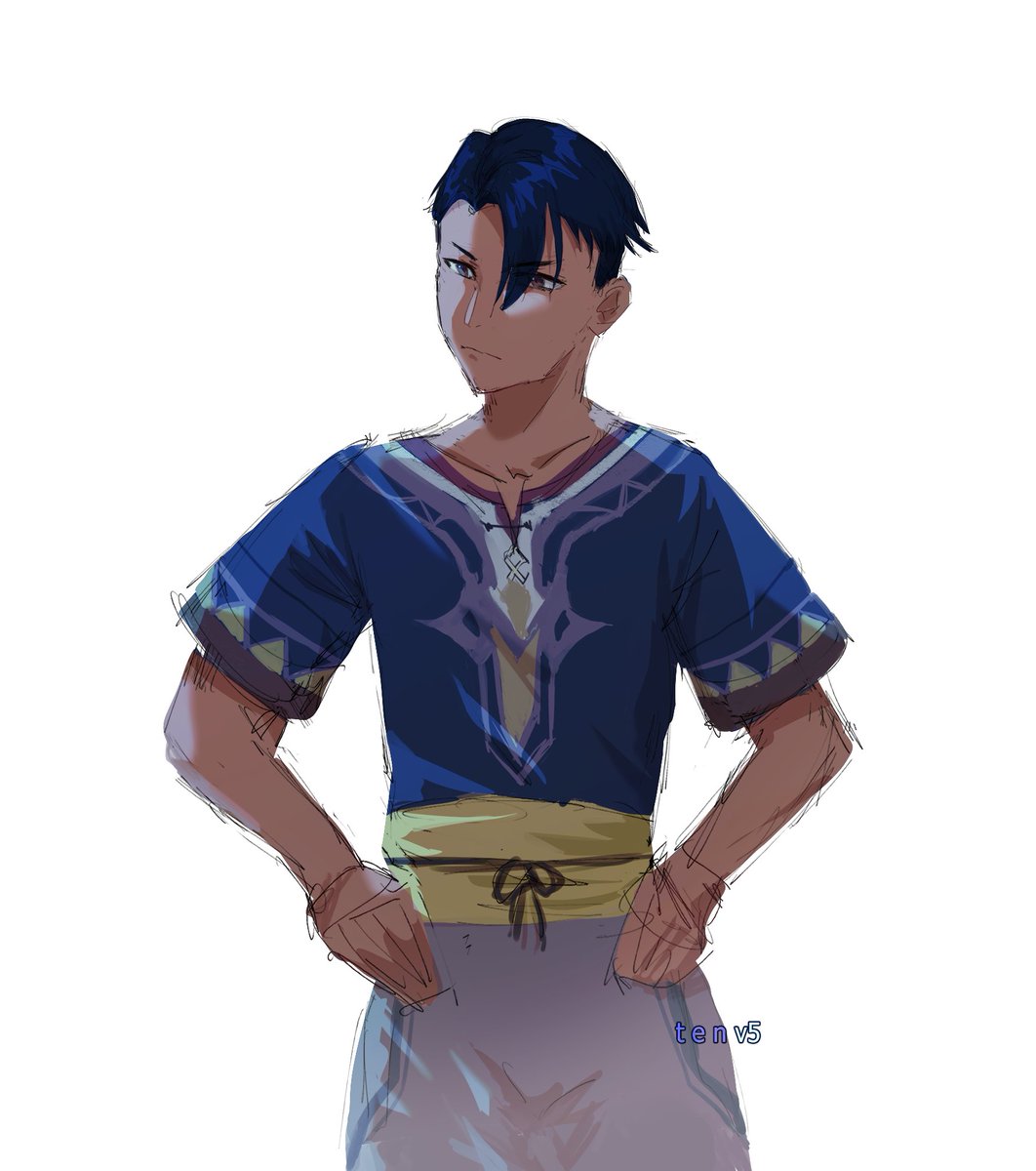 nebelium's tweet photo. Fast sketch. Engur 
#Genshin #genshinimpact #fanart #genshinfanart #npc #Engur #原神 https://t.co/EeAQc2RDWd