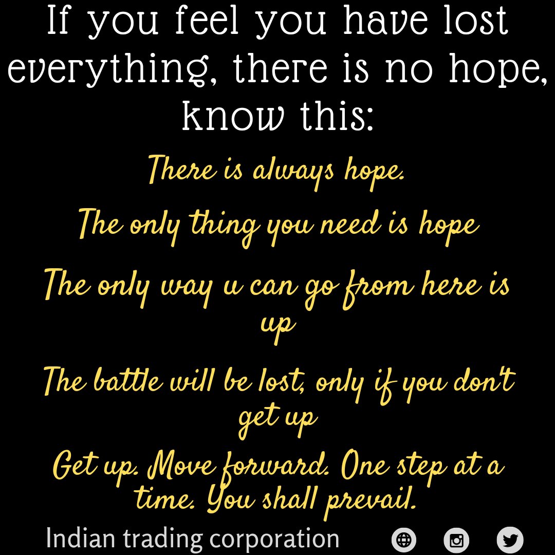 Indiantradings's tweet photo. If you feel you have lots everything there is no hope know this..

#stockmarket  #stockindia #stocktobuy #investment https://t.co/59fevd71BR