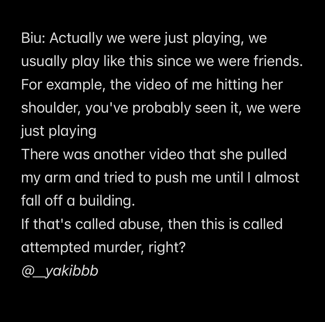 __yakibbb's tweet photo. “If that's called abuse, then this should be called attempted murder, right?”

Slayyyyyyyy❤️‍🔥💙
#BuildJakapan #WeAreWithBiu https://t.co/patenxTLRa
