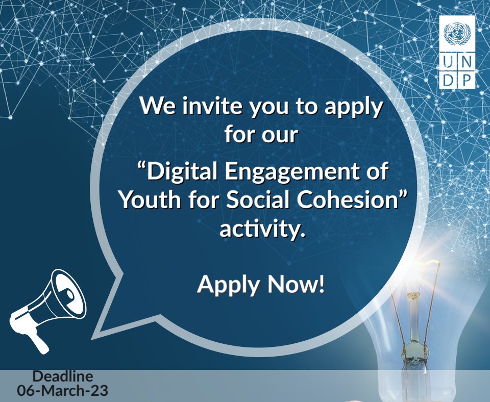 Are you young, #creative and willing to contribute to #CulturalHeritage through #digital solutions?

We invite you to apply for the “Digital Engagement of Youth for Social Cohesion” - supported by our <a href="/EU_FPI/">EU Service for Foreign Policy Instruments 🌐</a> funded cultural heritage project.

👉undp.org/kosovo/procure…