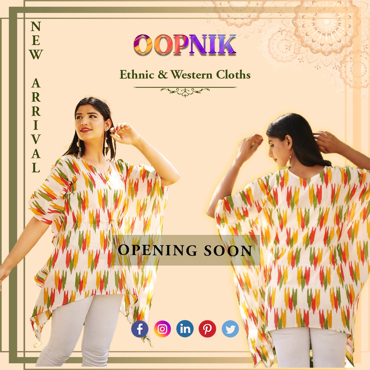 Don't Be in Trend, Let the Trend Follows You. Wear Multicolor kaftan Top , Short Length Styled with Jeans.

#oopnik #kaftantop #kaftan #kaftanstyle #kaftandress #kaftanfashion #cottontop #cottonkaftan #onlineshop #indiankaftan
#trending #viral #instagram #love #fashion #follow