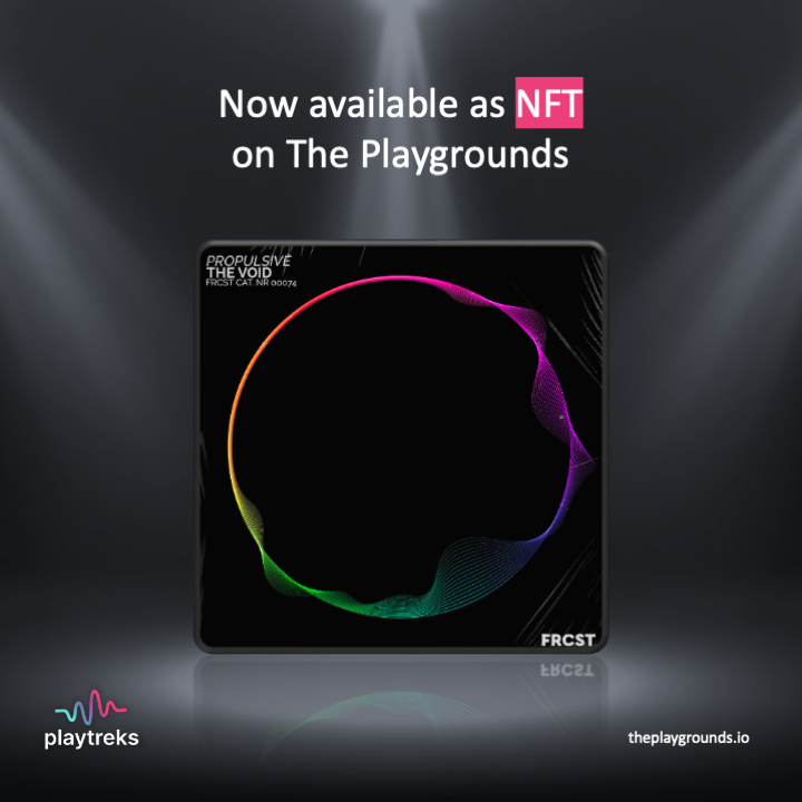 The_Playgrounds's tweet photo. @PlayTreks @frcstrcrds1 
The Void by @PropulsiveMusic is now available to buy as a 100/100 limited edition music NFT on https://t.co/zookqMMEcq

#nft #musicartist #LimitedEdition #MusicNFT #AvailableNow #theplaygrounds #nftart https://t.co/nxMVSS6jar