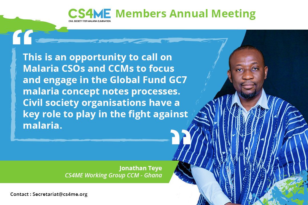 CS4MEglobal's tweet photo. On 1 February, CS4ME organised its annual meeting for members. We are pleased to share with you some keynote speeches from our malaria civil society leaders.

#EndMalaria https://t.co/pCTpIdwdqE