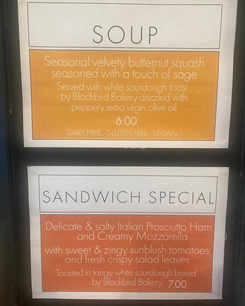 Or if you fancy a warming soup or something sandwichy we got you covered there too. Xxx instagr.am/p/Co7DVVmodNO/