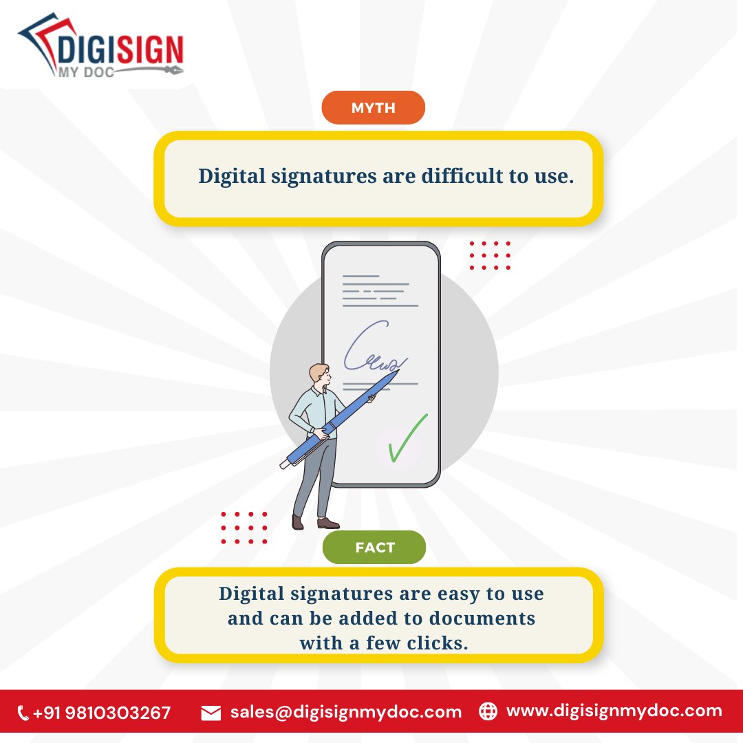 digisignmydoc's tweet photo. #mythvsfact
Contact us if you want to learn more about our digital signature solutions ~ (https://t.co/UnWERncw7P)
#digisignmydoc #digitalsignature #twitter #customerexperience #business #Digitaltransformation #digitalindia https://t.co/vy8SQNAdI3