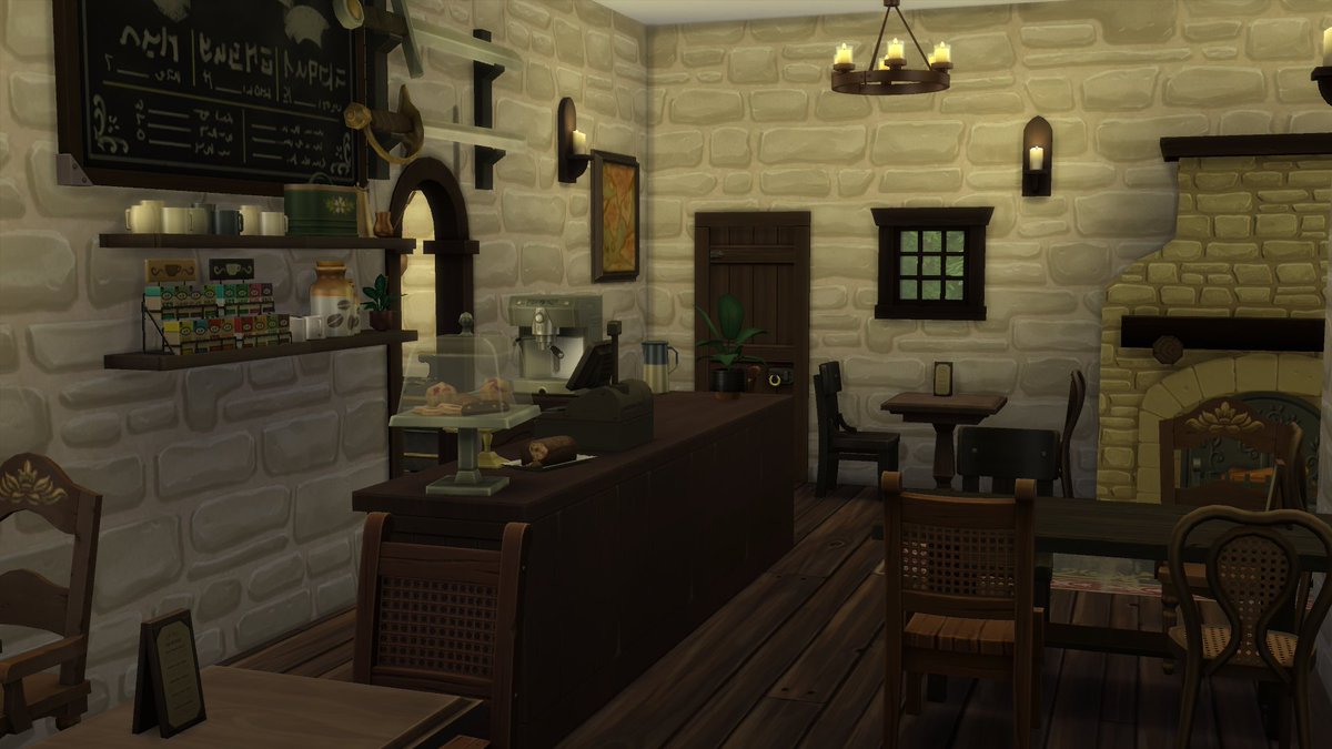 KeepCalmAliOn's tweet photo. ☕️Legends &amp; Lattes☕️

I built a cute, rustic street inspired by L&amp;L, written by @TravisBaldree. Includes Viv's coffee shop and apartment as well as an apothecary and cottages.

No CC.
Gallery ID: alison291188

#TheSims4 #ShowUsYourBuilds https://t.co/y0HRUBPCOT