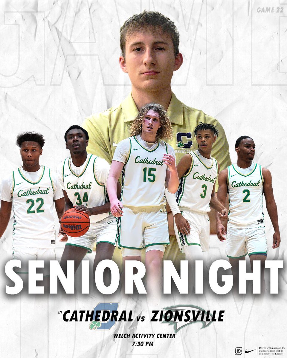 cathedralmball's tweet photo. ☘️ PACK THE WAC ONE LAST TIME!!! IT'S SENIOR NIGHT &amp; OUR LAST HOME GAME!!!
🆚 Zionsville
⏰ 7:30 PM
📍 Welch Activity Center
📺 https://t.co/IqtYHejB67 (https://t.co/IqtYHejB67) https://t.co/1ReIkXonKY