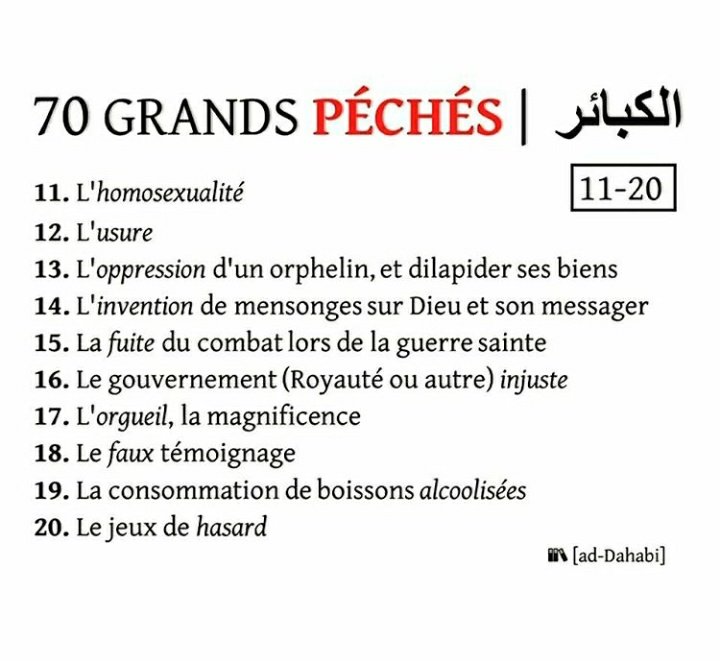 tunitounss's tweet photo. Les 70 grands péchés (1/2) https://t.co/NEegHfdyWv