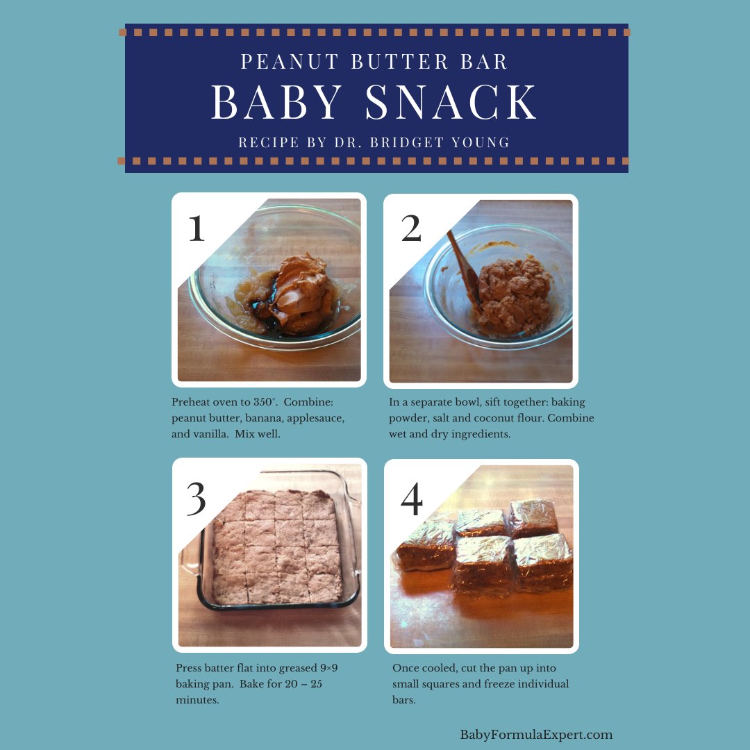 BabyFormExpert's tweet image. Today is the perfect day to try out our delicious peanut butter bars! 
The perfect nutrient-dense snack for babies and toddlers  🥜
Even the pickiest kiddo won't say no!

babyformulaexpert.com/peanut-butter-…