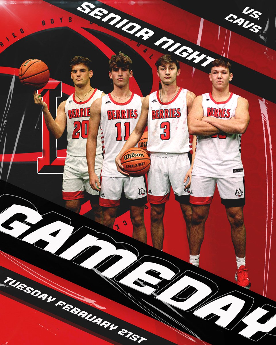 Tonight is Senior night! Come support the Berries as we take on Culver Community in the Berry Bowl. JV at 6:00, Varsity 7:30 🏀🏀 #FAMILY